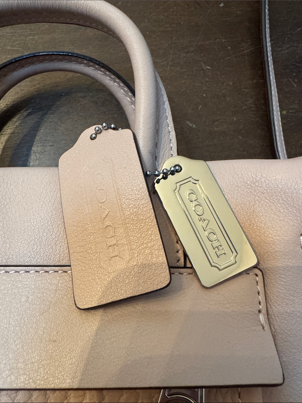 Coach Pebbled Leather Mini Satchel - Light Blush - Picture 4 of 6